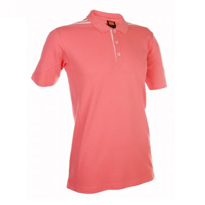 Corporate Gift Singapore TPG Honey Comb Collar T-Shirt Shoulder Stripes (Pink)