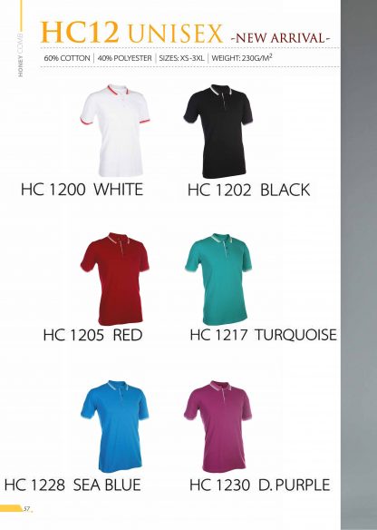 TPG Honey Comb Unisex T-Shirt HC12 (Catalogue)